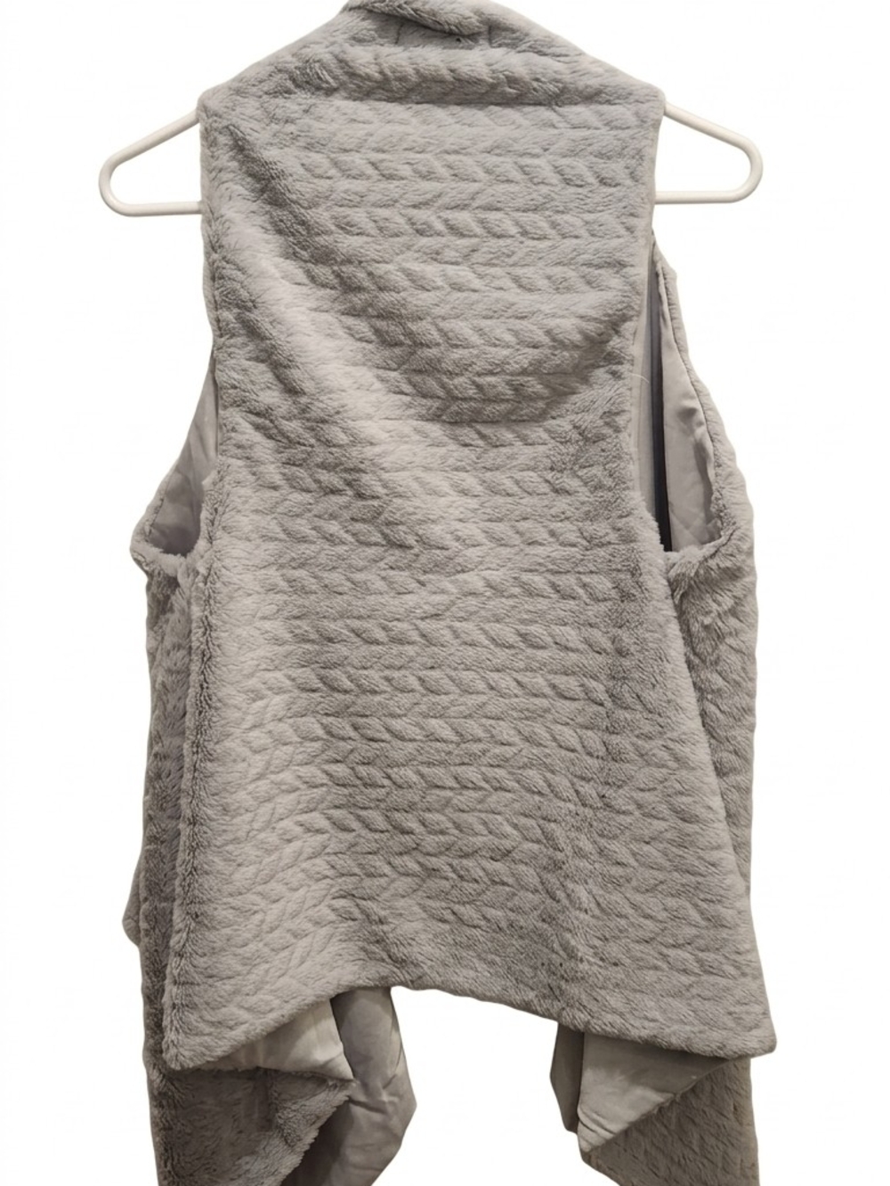 Marcus Adler Faux Fur Asymetrical Draped Vest - Women's Layering Jacket - Picture 2 of 3
